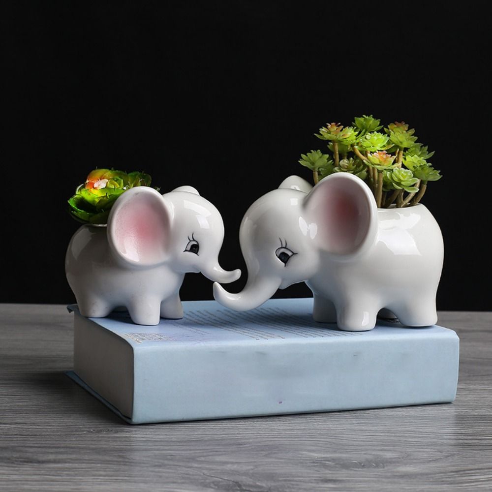 ElephantElegance Skulptural Planter | Moderne Dekorativt Elefantinspireret Design | Vanero