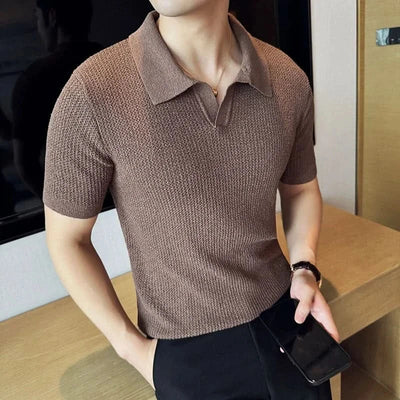 Mandlig V-Udskæring l Polo T-shirt Jeremy | Vanero