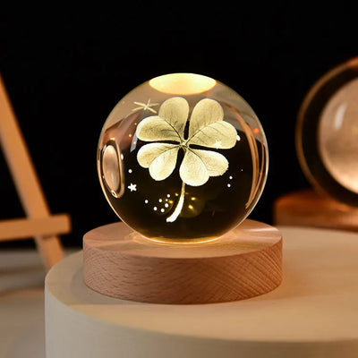 MagicGlow | USB Natbordslampe Kugle med Blødt Stemningslys | Vanero