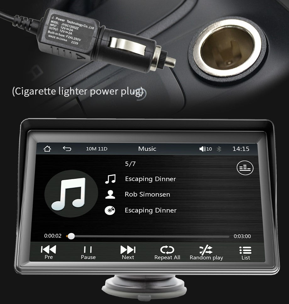 Bærbar Bilskærm Med CarPlay & Android Auto | 7 Tommer HD Displaysystem | Navigation Medier & Håndfri Opkald | Vanero