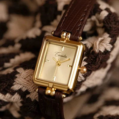 Valerie | Vintage-Inspireret Damearmbåndsur med Læderrem | Vanero