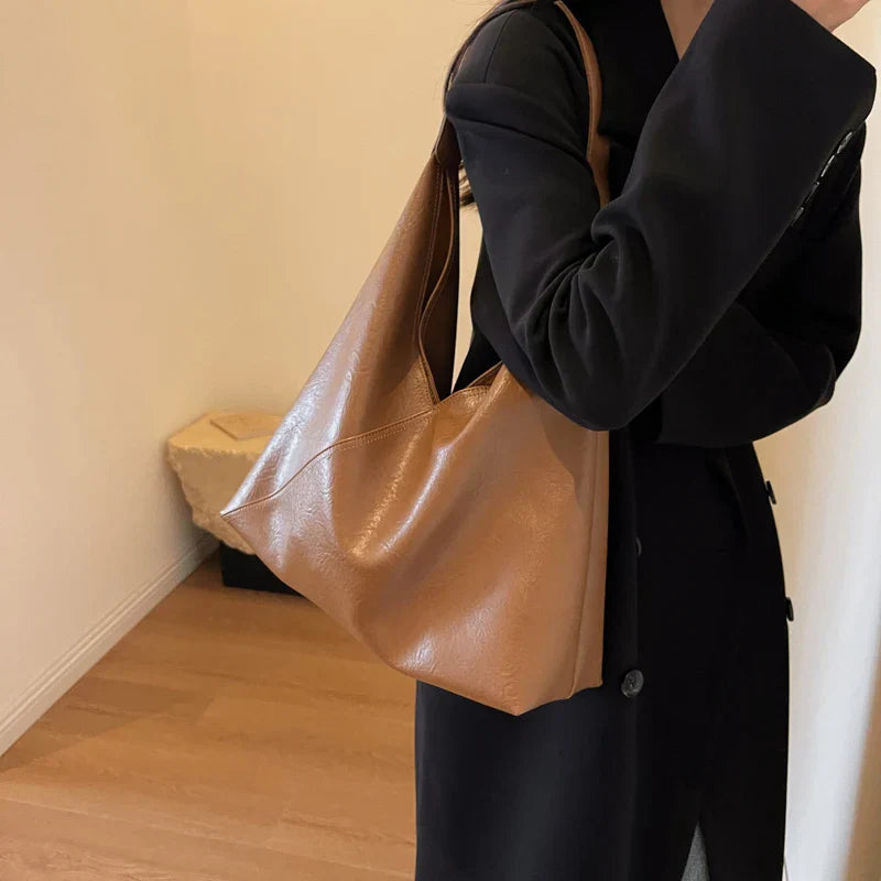 Hobo Taske Syntetisk Læder | Standard Pasform Skuldertaske | Enkelt Hovedrum Til Hverdagsbrug & Alsidig Styling | Vanero