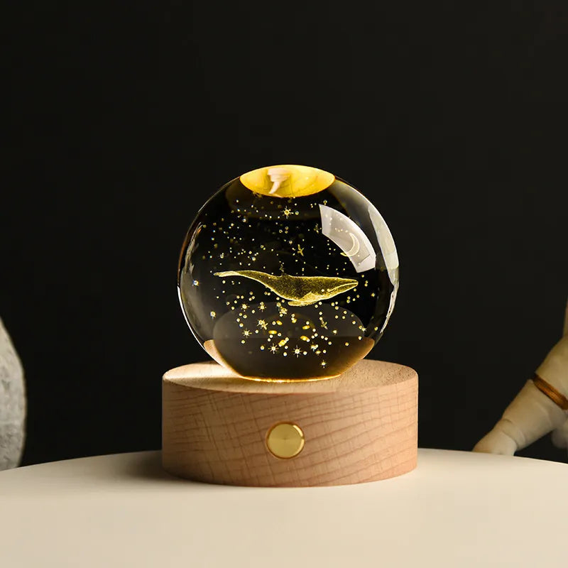 Natlampe | Glaskugle Lampe | USB Stemningsbelysning | Vanero