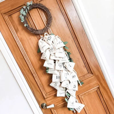 Adventskalender Taske Jul Aftenstrømpe | Hjemmedørdekoration | Vanero