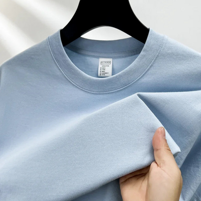 Liam | Bomulds T-shirt med Rund Hals til Mænd | Vanero