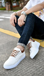 Herre Canvas Sneakers Lav Profil Design | Snørelukket Fritidsfodtøj | Gummisål Til Hverdag & Fritidsbrug | Vanero