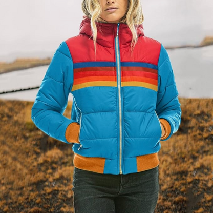 Roswitha | Retro Parka med Imiteret Pelshætte til Kvinder Uovertruffen Vintervarme Grøn | Vanero