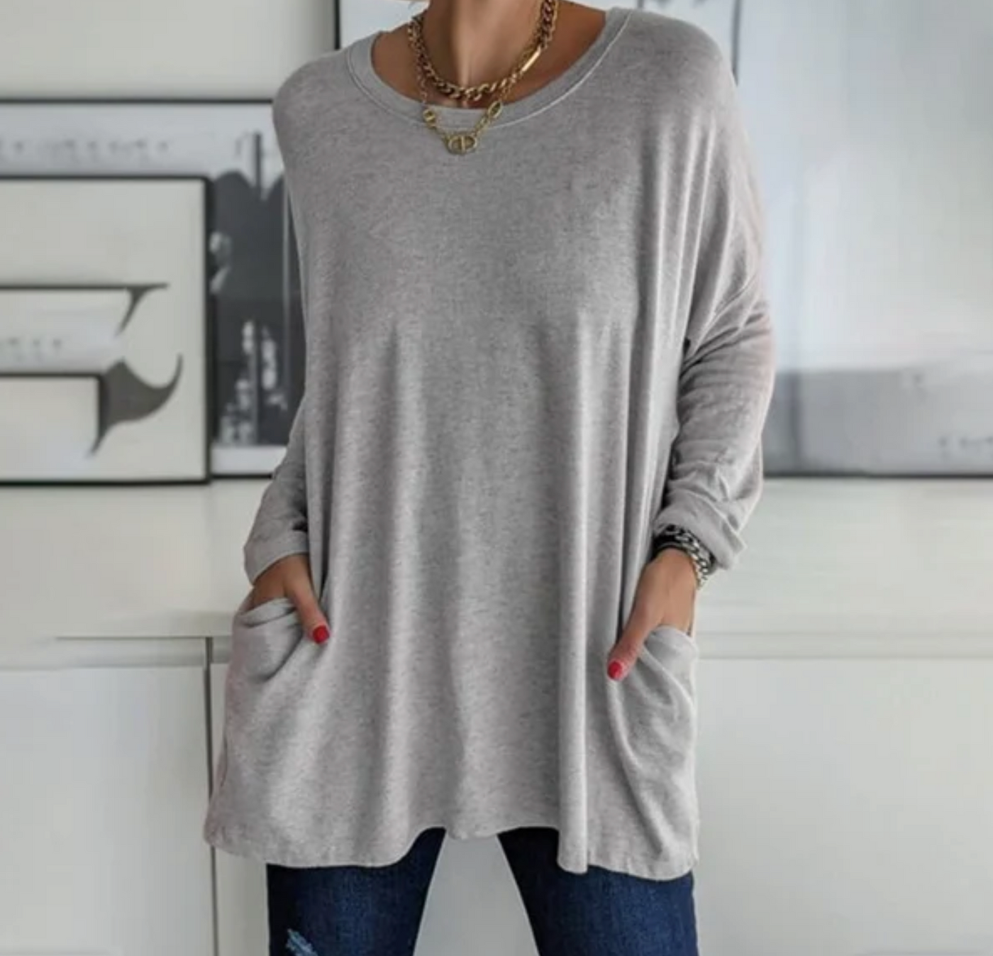 Ava | Langærmet T-shirt til Hele Dagen Komfort | Vanero