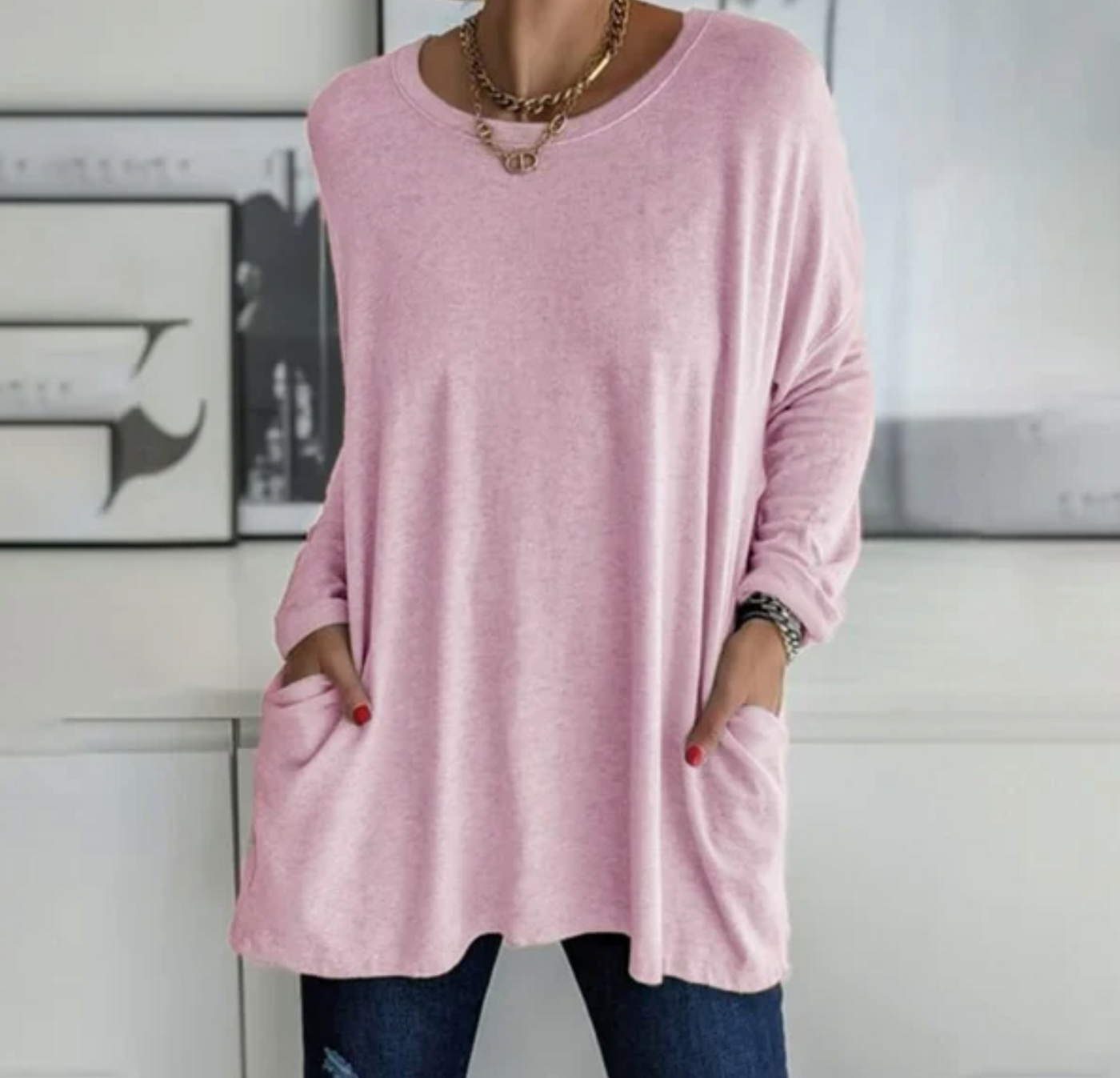 Ava | Langærmet T-shirt til Hele Dagen Komfort | Vanero