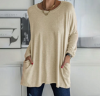 Dame Langærmet T Shirt Let Tekstil | Slim Fit Hverdagstop | Alsidigt Design Til Daglig Brug & Casual Outfits | Vanero