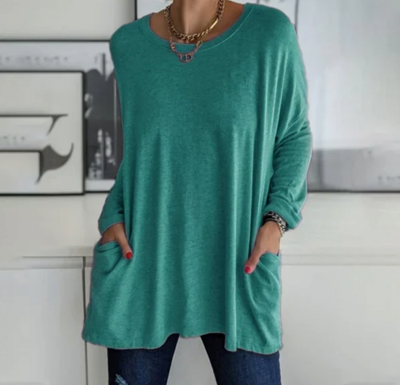 Ava | Langærmet T-shirt til Hele Dagen Komfort | Vanero