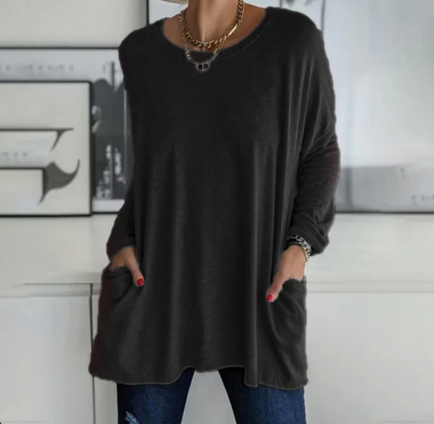 Ava | Langærmet T-shirt til Hele Dagen Komfort | Vanero