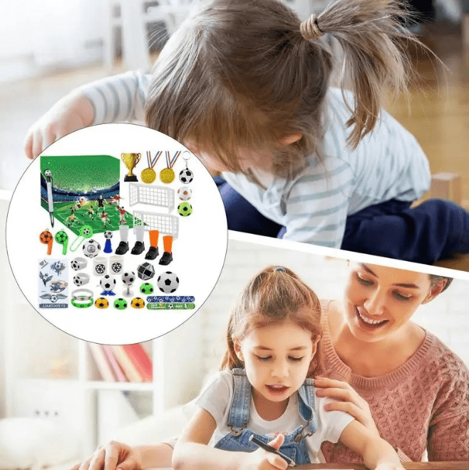 BoxCalendar | Fodbold-Julekalender til Børn med Stadion og Figuriner |  Vanero