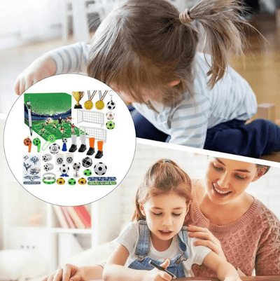 BoxCalendar | Fodbold-Julekalender til Børn med Stadion og Figuriner |  Vanero