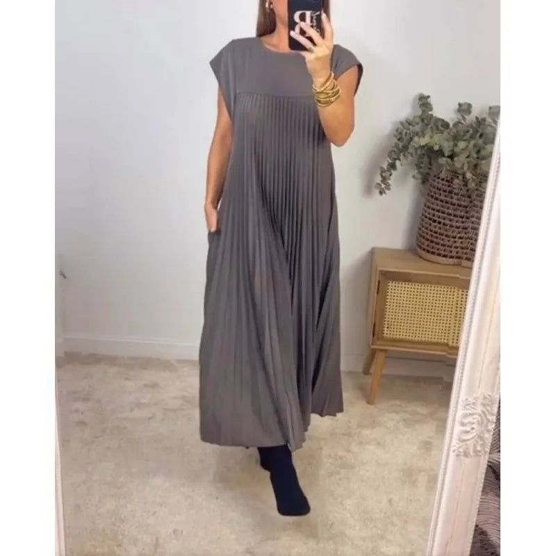 Tamara | Elegant Plisseret Maxikjole l Vanero