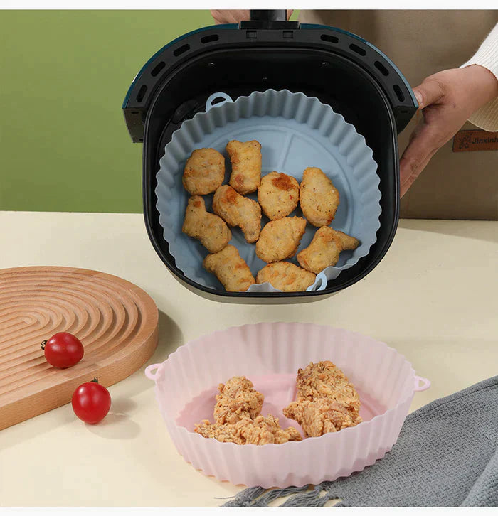 Silikoneindsats Til Airfryer Kurv | Non-Stick Varmebestandigt Tilbehør | Tåler Opvaskemaskine | Vanero
