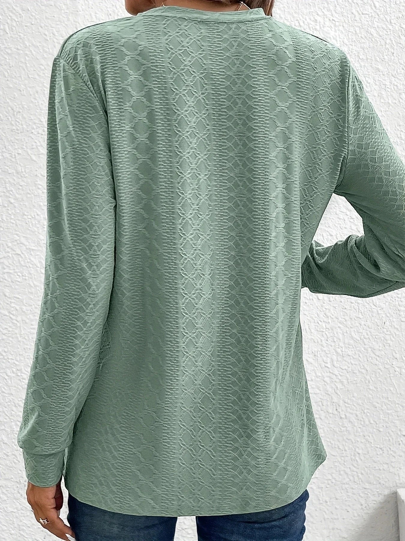 Struktureret Bluse l med Knapper | Vanero
