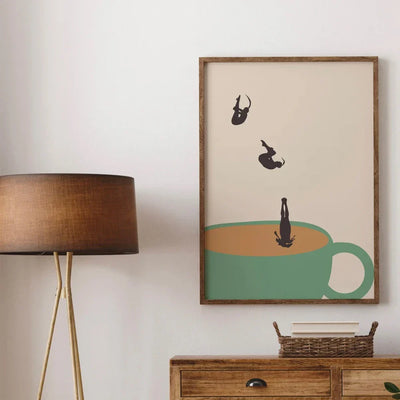 MugDive | Fantasifulde Kunstplakater Inspireret af Kaffe | Vanero