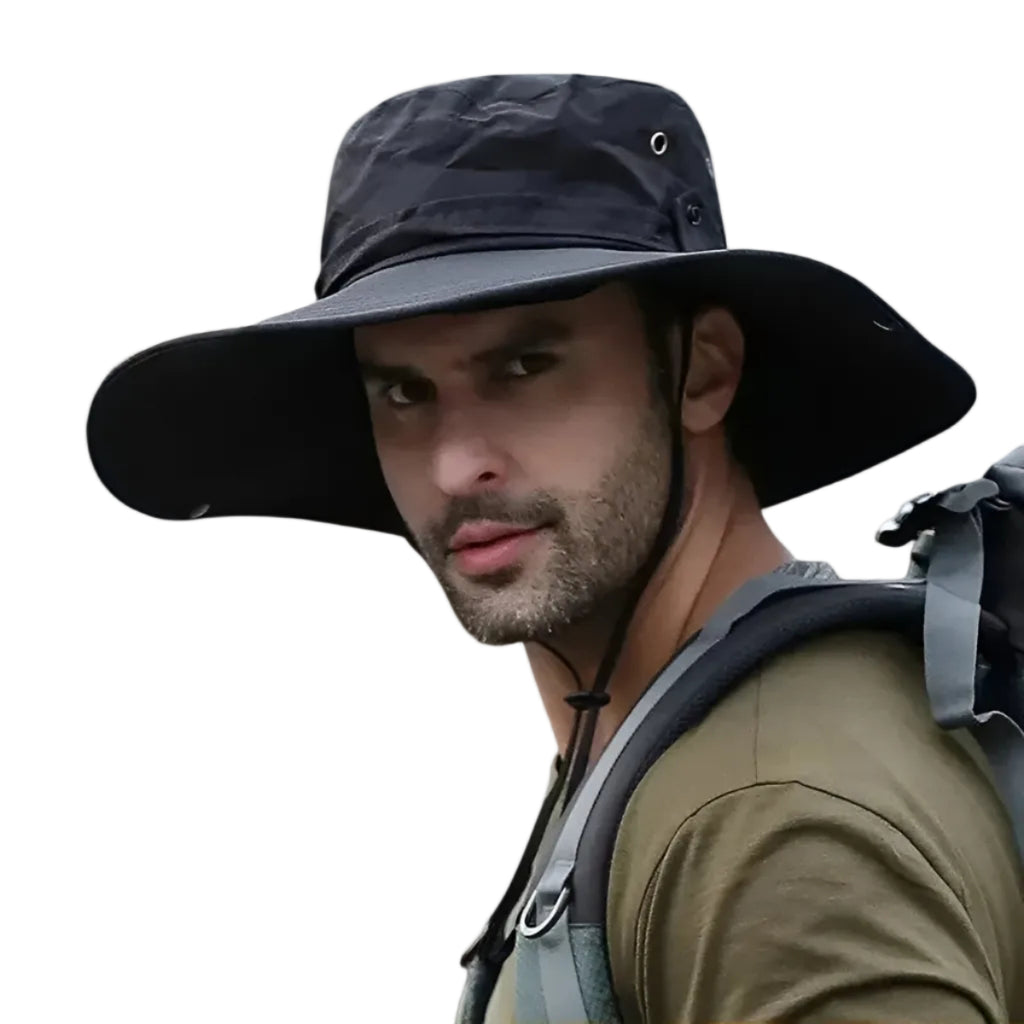 Udendørs Hat | Polyester Solhat Med UV Beskyttelse | Vandafvisende Overflade | Vanero