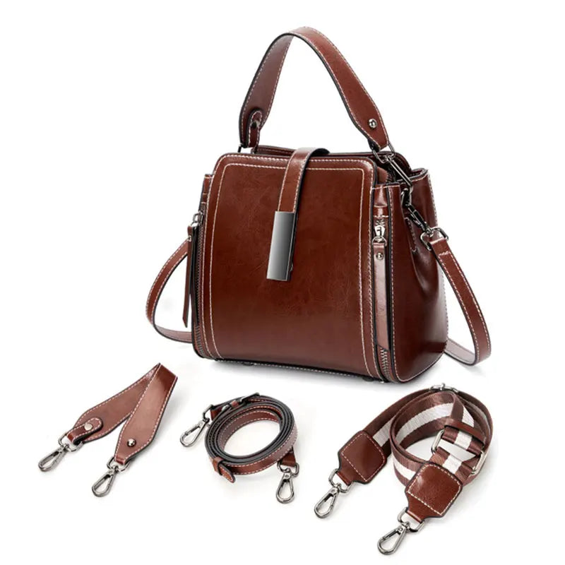 Crossbody Taske Vegansk Læder | Justerbar Pasform Skuldertaske | Struktureret Flerrums Design Til Arbejde & Hverdagsbrug | Vanero