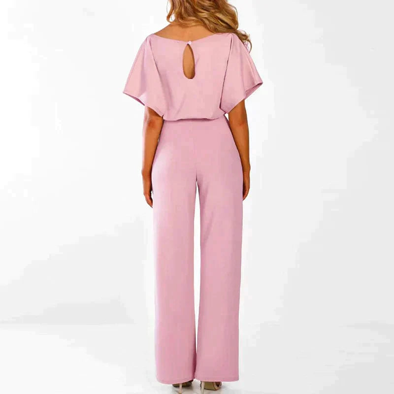 Dame Jumpsuit Bomuld Polyesterblanding | Slim Fit Jumpsuit | Justerbar Talje Til Hverdagsbrug & Aftenbrug | Vanero