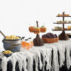Kedel Serveringsskål | Stor Kapacitet & Halloween-Design | Bordskål Til Snacks, Godbidder, Temafester & Sæsondekoration | Vanero