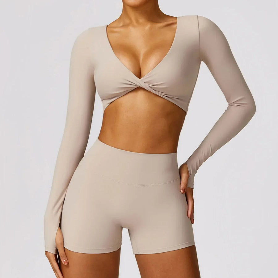 Dame Yoga Top Nylon Spandexblanding | Slim Fit Træningstop | Strækbart Design Til Yoga & Træning | Vanero