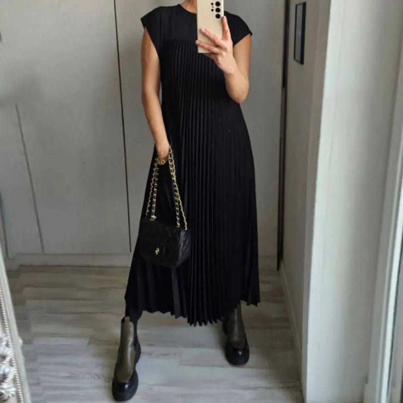 Tamara | Elegant Plisseret Maxikjole l Vanero
