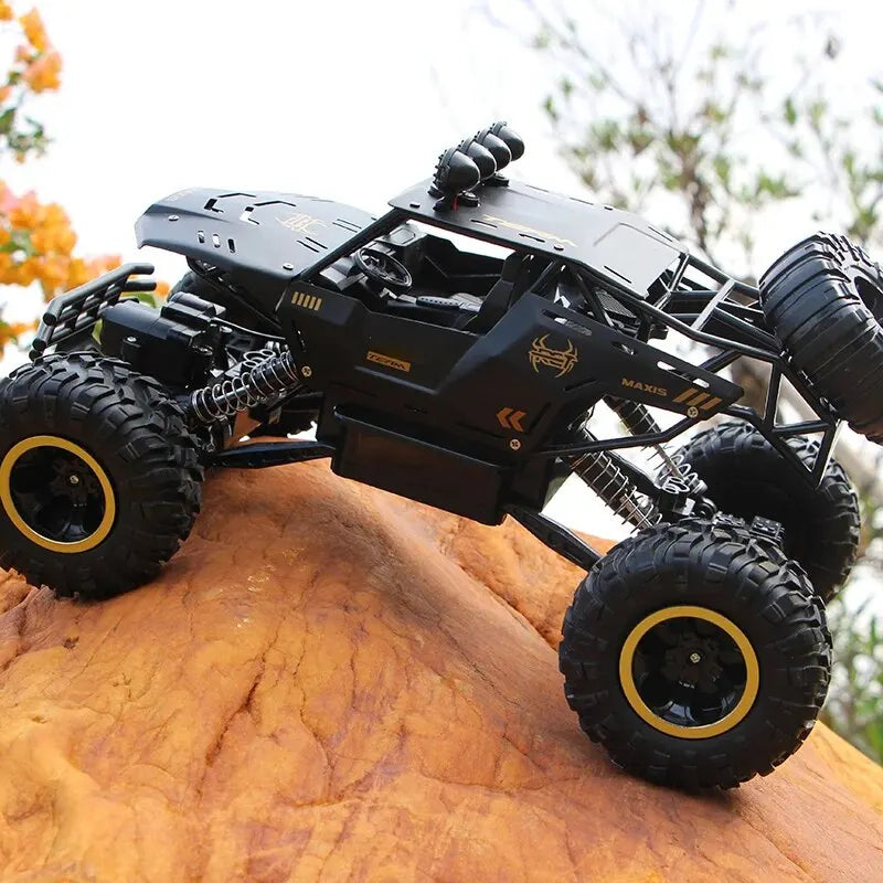 Fjernstyret Monstertruck | Ultimativ Off-Road Oplevelse med LED-Lys & Kraftfuld 4WD | Vanero