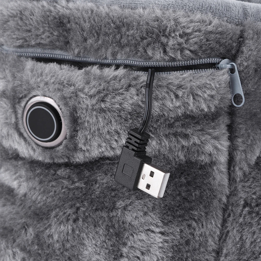 USB Opvarmede Sutsko Fleece | Hjemmesko Med USB-Opvarmning | Til Hjemmebrug & Vinterbrug | Vanero