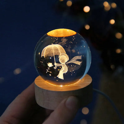 MagicGlow | USB Natbordslampe Kugle med Blødt Stemningslys | Vanero