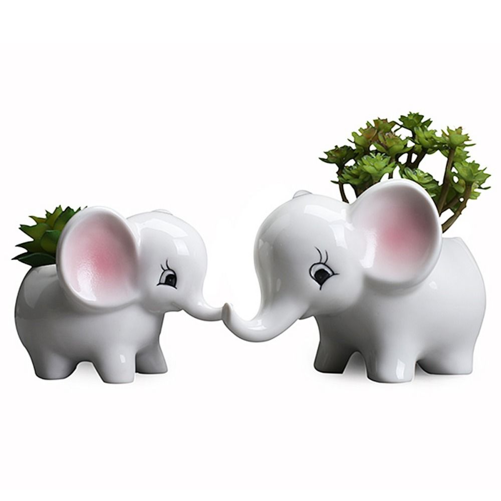 ElephantElegance Skulptural Planter | Moderne Dekorativt Elefantinspireret Design | Vanero