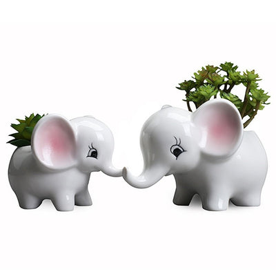 ElephantElegance Skulptural Planter | Moderne Dekorativt Elefantinspireret Design | Vanero