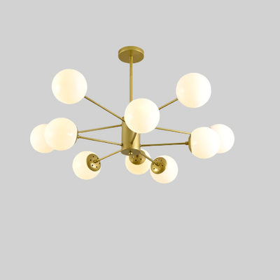 NobleLuminance l Lysekrone med glaskugler l Vanero