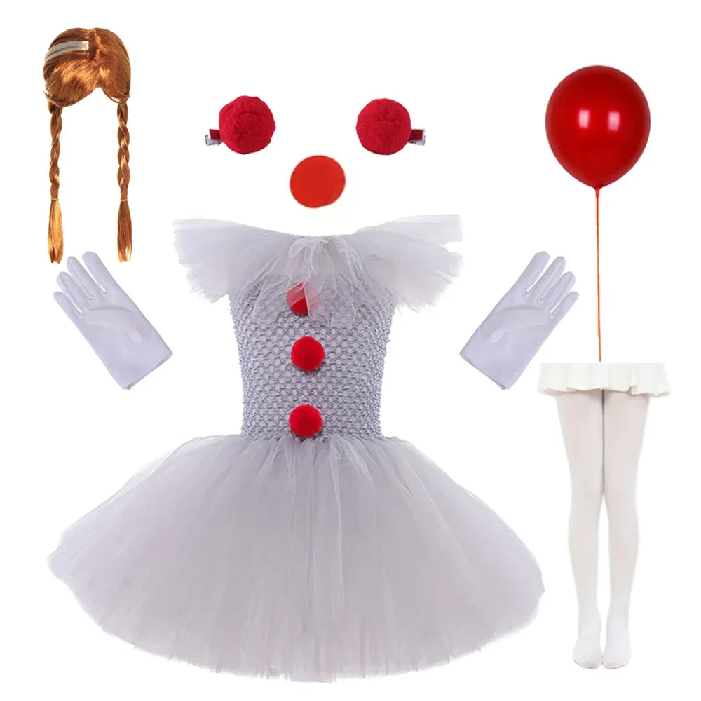 MoonCarnival | Pige Klovn Tutu Kjole Halloween Kostume | Vanero