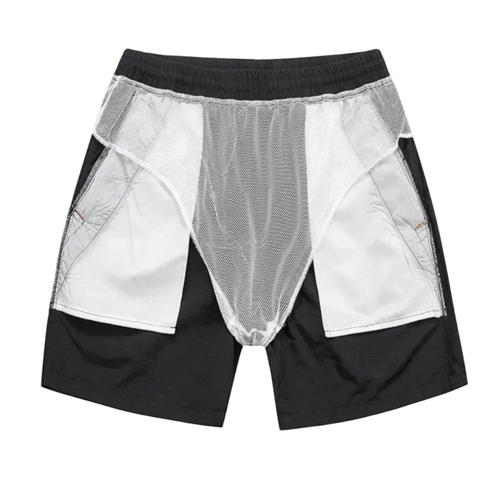 Herre Løbeshorts Polyester | Afslappet Pasform Sportsshorts | Mesh Indershorts og Lynlåslommer til Sport- og Fritidsbrug | Vanero