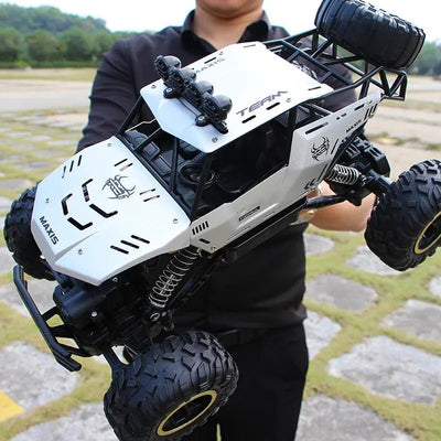 Fjernstyret Monstertruck | Ultimativ Off-Road Oplevelse med LED-Lys & Kraftfuld 4WD | Vanero