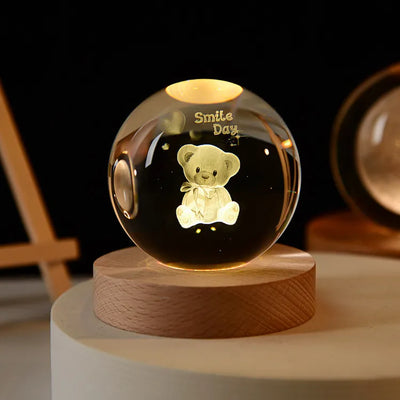MagicGlow | USB Natbordslampe Kugle med Blødt Stemningslys | Vanero