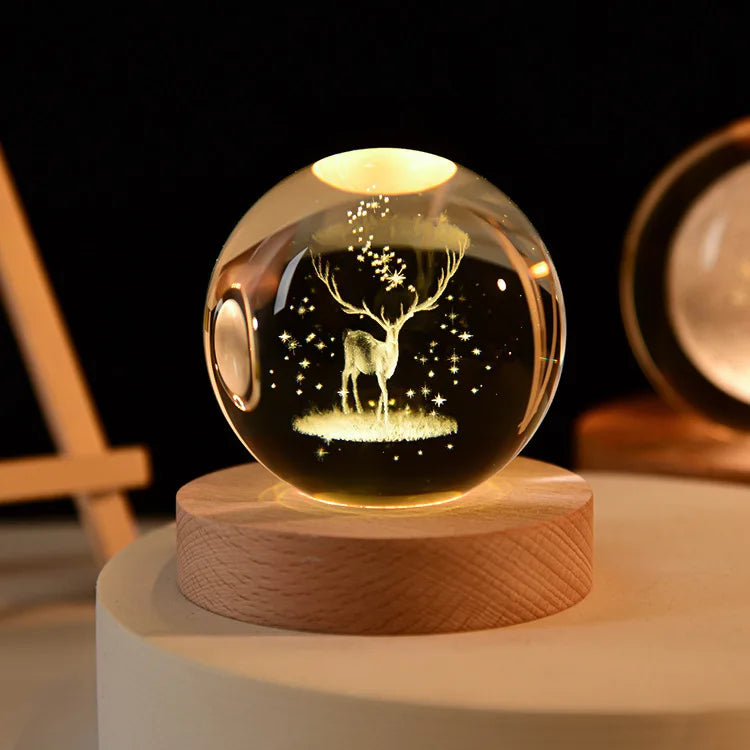 Natlampe | Glaskugle Lampe | USB Stemningsbelysning | Vanero