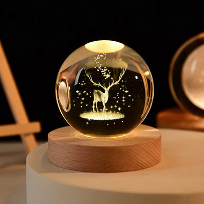 MagicGlow | USB Natbordslampe Kugle med Blødt Stemningslys | Vanero