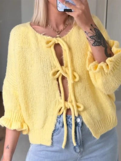 Noelia | Strikket Vest Ultimativ Komfort Gul | Vanero