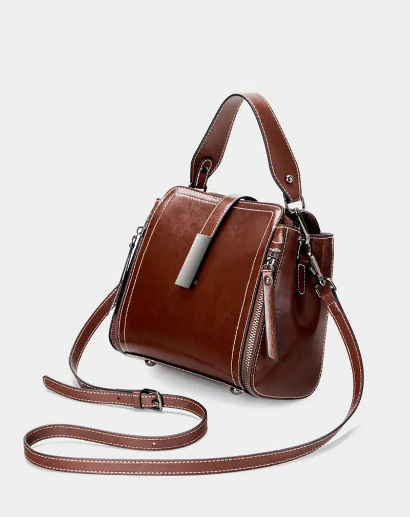 Crossbody Taske Vegansk Læder | Justerbar Pasform Skuldertaske | Struktureret Flerrums Design Til Arbejde & Hverdagsbrug | Vanero