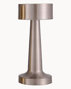LED Bordlampe Rustfrit Stål | Genopladelig Dæmpbar Lampe med Touch-Betjening | Trådløs Indendørs Belysning | Vanero