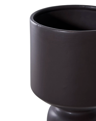 Obsidian Elegance | Sort Glas Vase med Stilfuld Minimalisme | Vanero