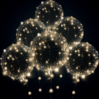 LED Balloner | 10-Pak med Varmt Hvidt Lys | Festdekoration Eventudsmykning | Vanero