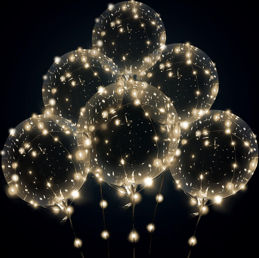 LED Balloner | 10-Pak med Varmt Hvidt Lys | Festdekoration Eventudsmykning | Vanero