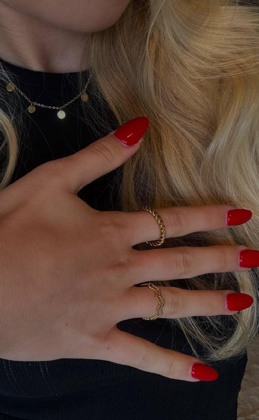 Smykkeli Copenhagen Ring - Bari | Gold Colour | Vanero
