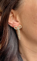 Kita Bow 18K Guldbelagt Rustfrit Stål | Stikøreringe | Sløjfeinspireret Design til Hverdagsbrug & Formelle Outfits | Vanero