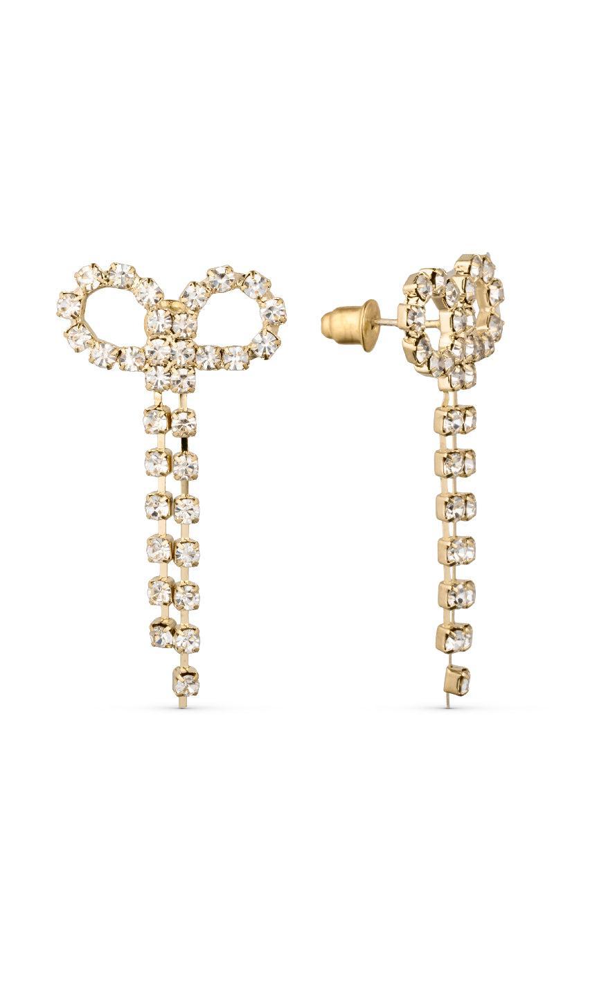 Kita Bow 18K Guldbelagt Rustfrit Stål | Stikøreringe | Sløjfeinspireret Design til Hverdagsbrug & Formelle Outfits | Vanero