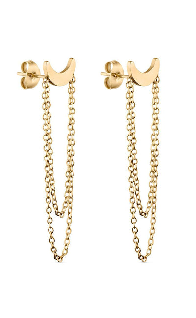 Smykkeli Copenhagen Øreringe - Tirana Moon | Gold Colour | Vanero